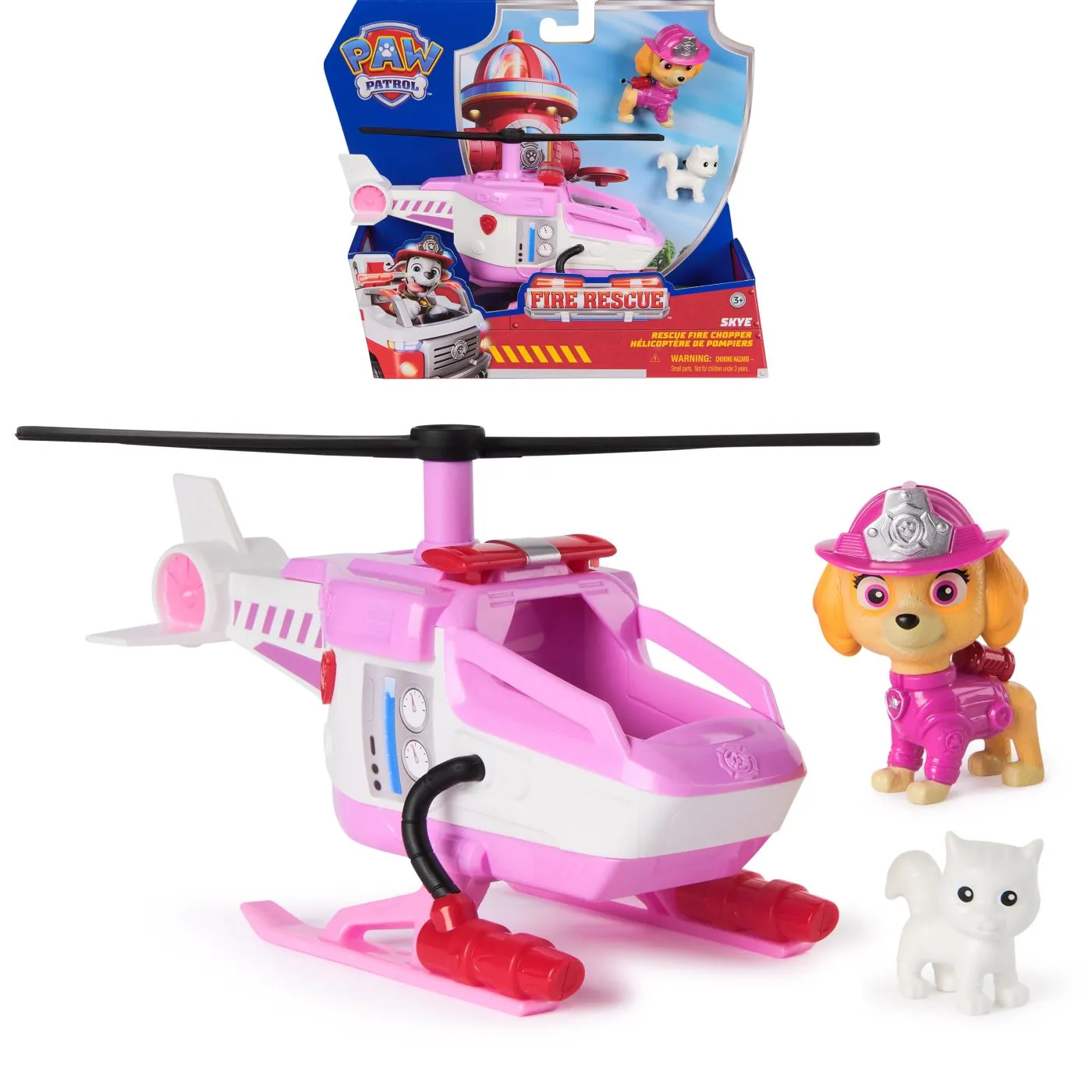 Patrula catelusilor vehicul de salvare masina de pompieri si figurina skye, copii 3 ani-7 ani [7]
