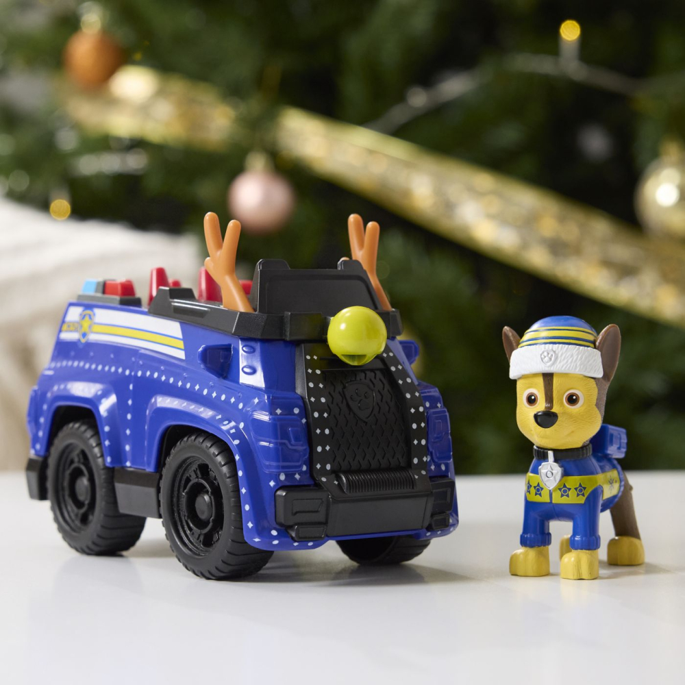 Patrula catelusilor vehicul si figurina chase cu accesorii de craciun [4]