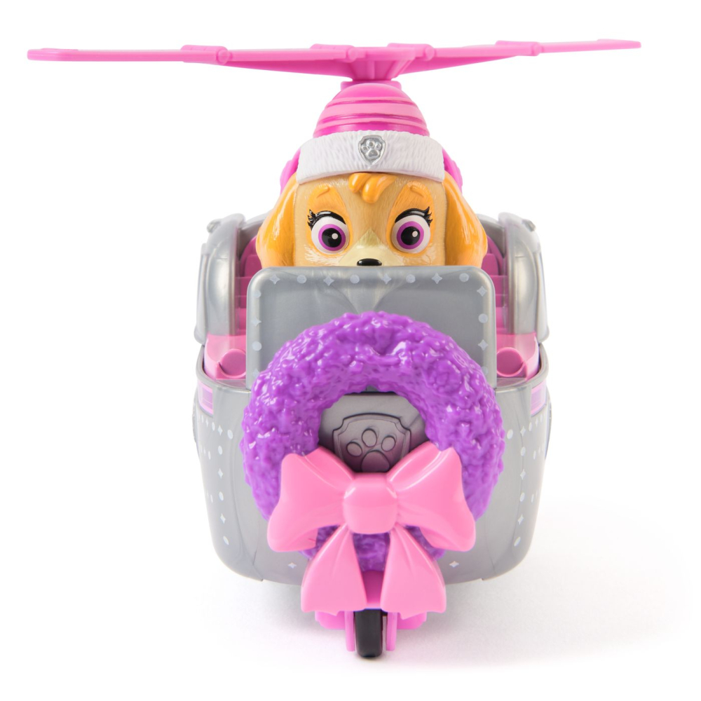 Patrula catelusilor vehicul si figurina skye cu accesorii de craciun [5]