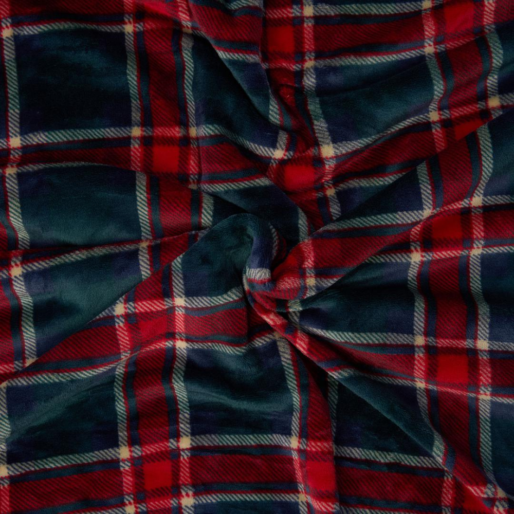 Patura blanita carouri rosu 200x220 cm [4]