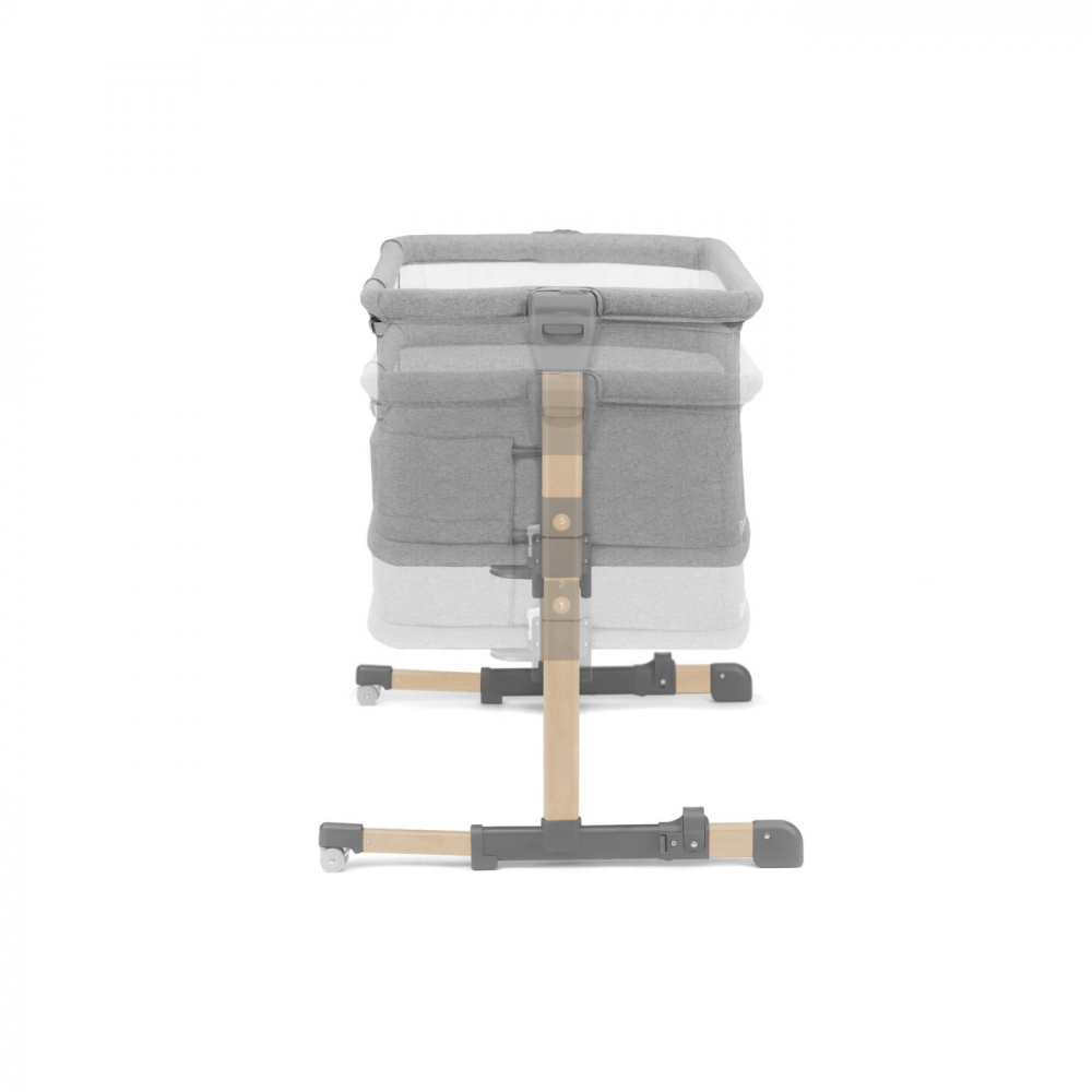 Patut bebe, kinderkraft neste grow, gri deschis lemn, varsta de la 0 luni la 2 ani [3]