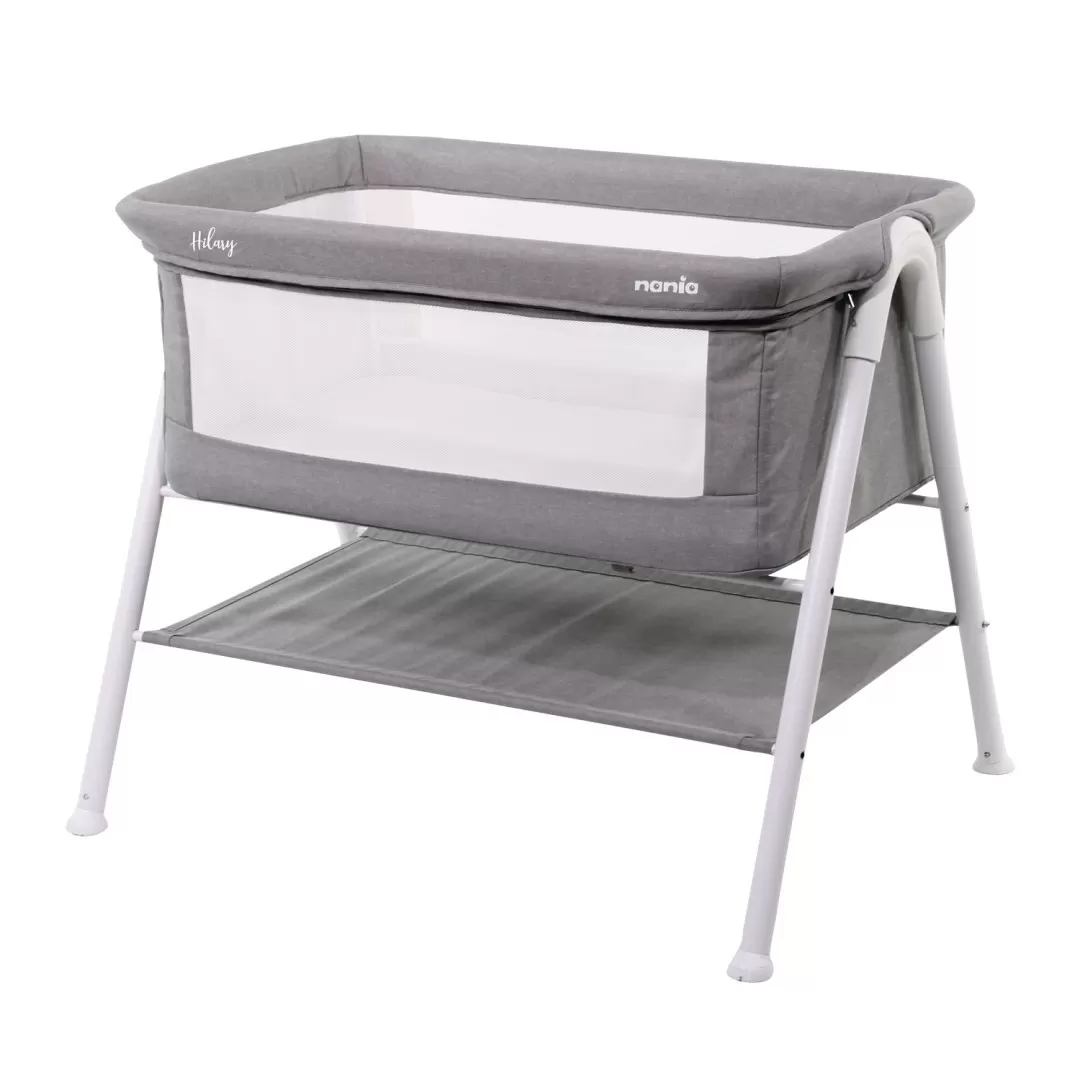 Patut co-sleeper, hillary, grey, varsta de la 0 luni la 6 luni [2]