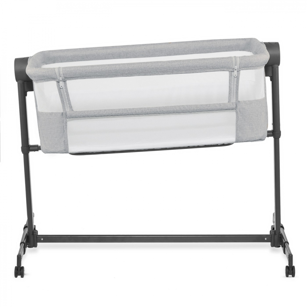 Patut co-sleeper kinderkraft neste up 2, gri deschis, varsta de la 0 luni la 9 luni [4]