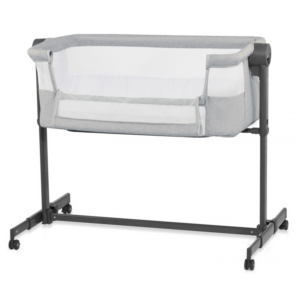 Patut co-sleeper kinderkraft neste up 2, gri deschis, varsta de la 0 luni la 9 luni [5]