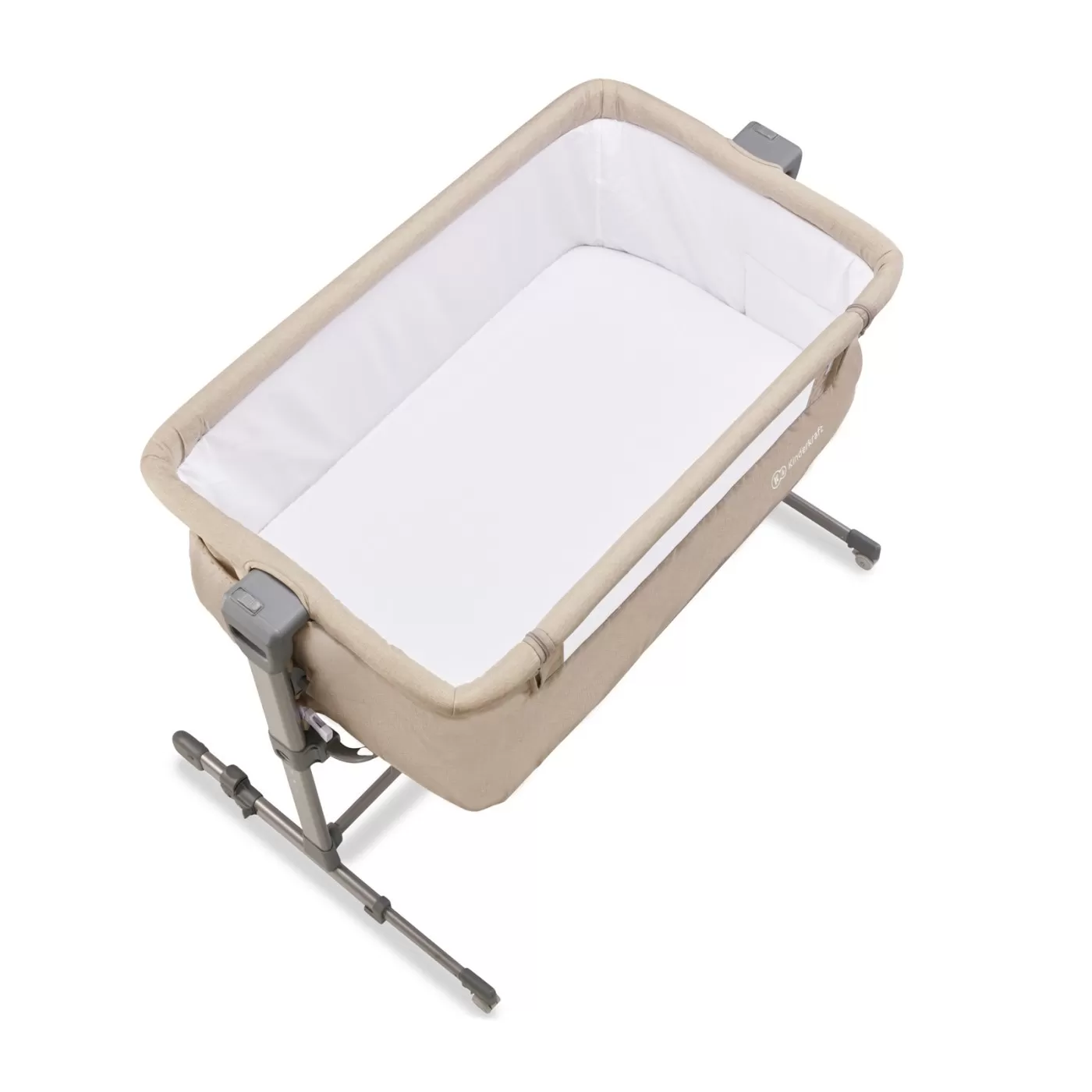 Patut co-sleeper kinderkraft neste-up, beige melange, varsta de la 0 luni la 9 luni [1]