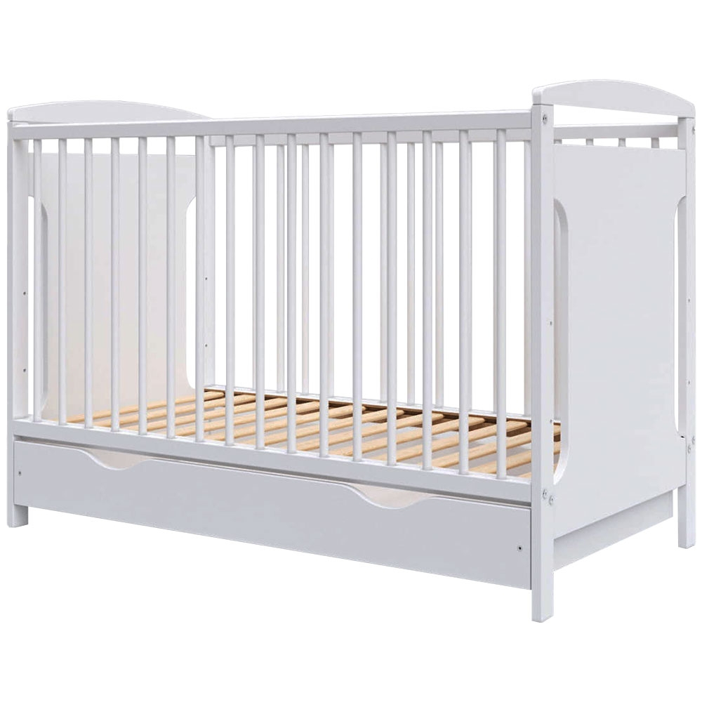 Patut copii din lemn Hubners Karly 120x60 alb cu sertar [1]