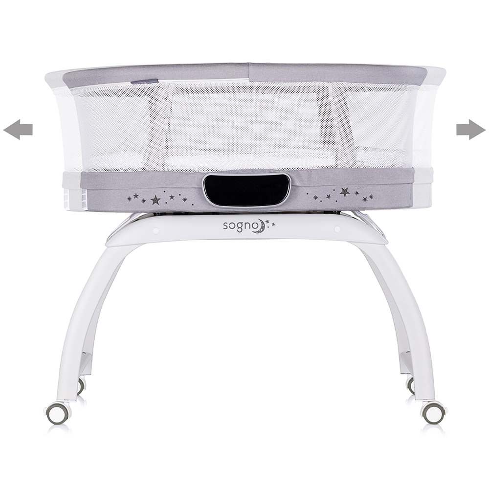 Patut cu leganare si cantar integrat Chipolino Sogno 2 in 1 grey [3]