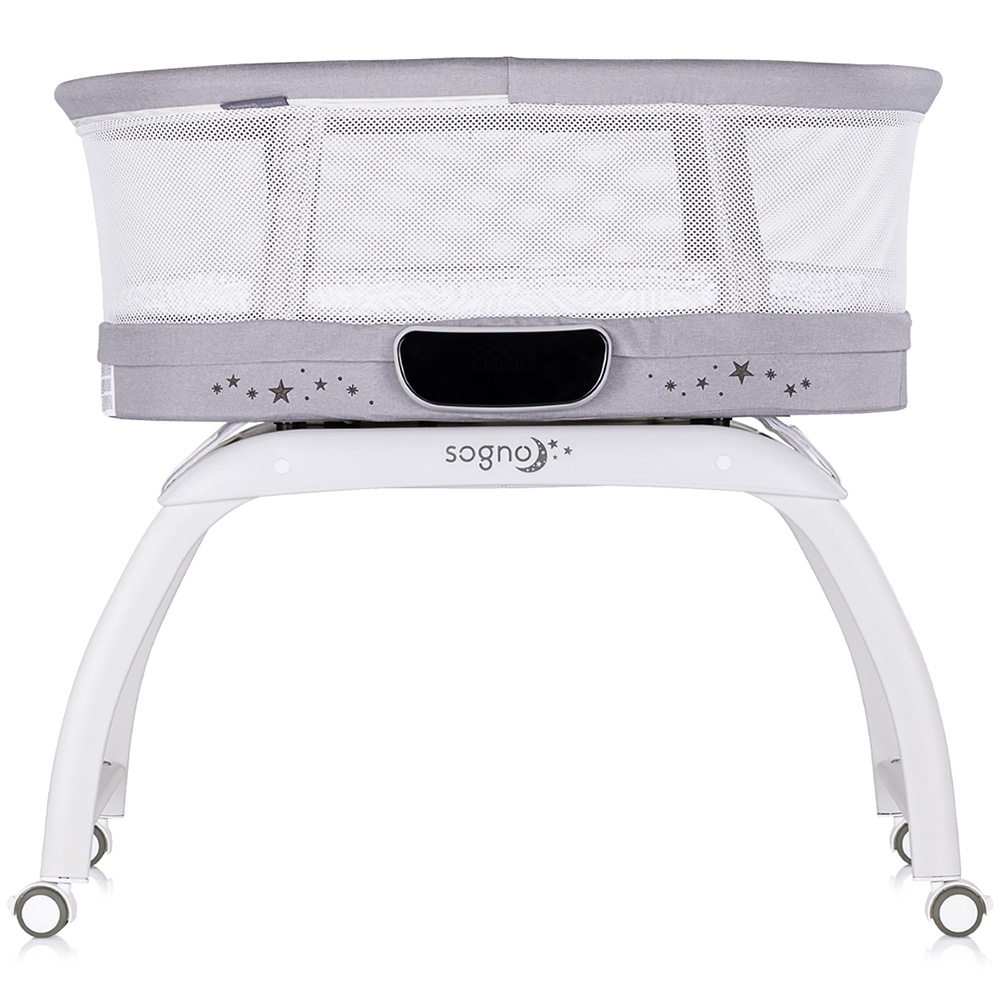 Patut cu leganare si cantar integrat Chipolino Sogno 2 in 1 grey [2]