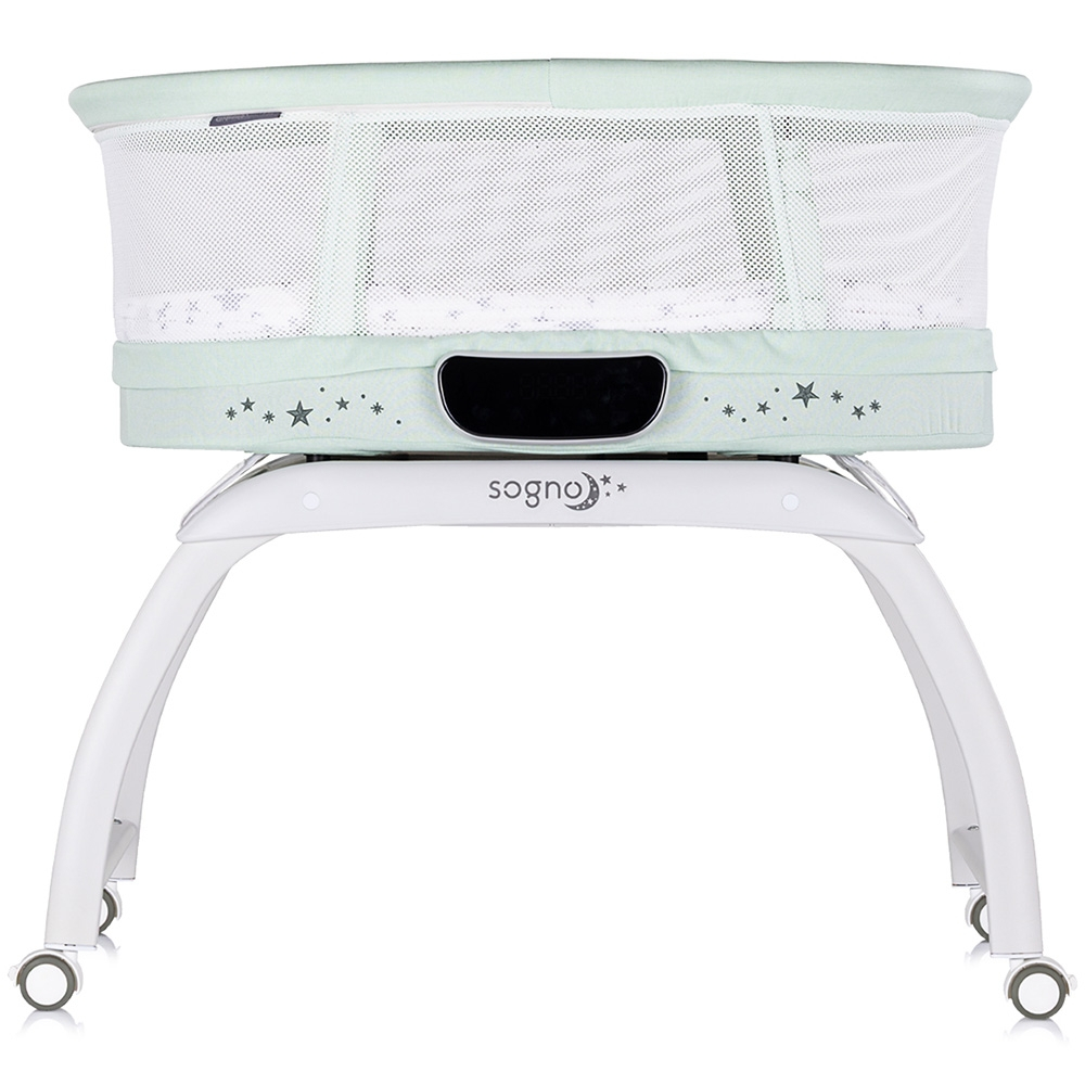 Patut cu leganare si cantar integrat Chipolino Sogno 2 in 1 pastel green [2]