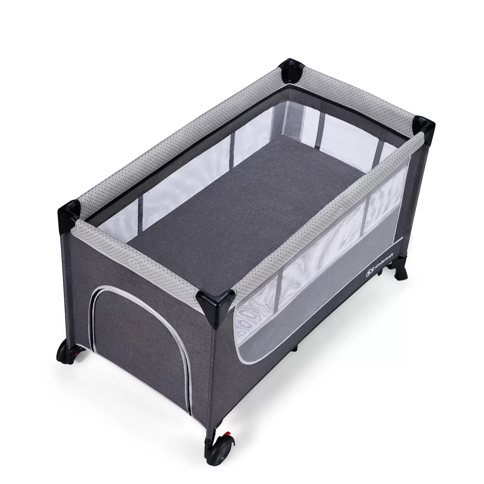 Patut de calatorie kinderkraft leody, cu accesorii, grey, varsta de la 0 luni la 3 ani [6]