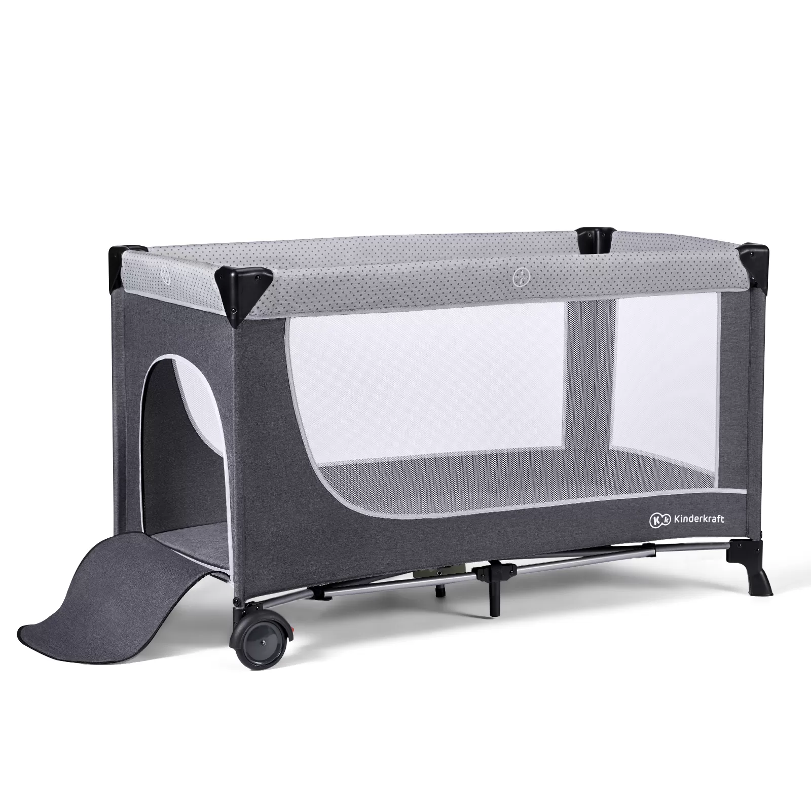 Patut de calatorie kinderkraft leody, cu accesorii, grey, varsta de la 0 luni la 3 ani [4]
