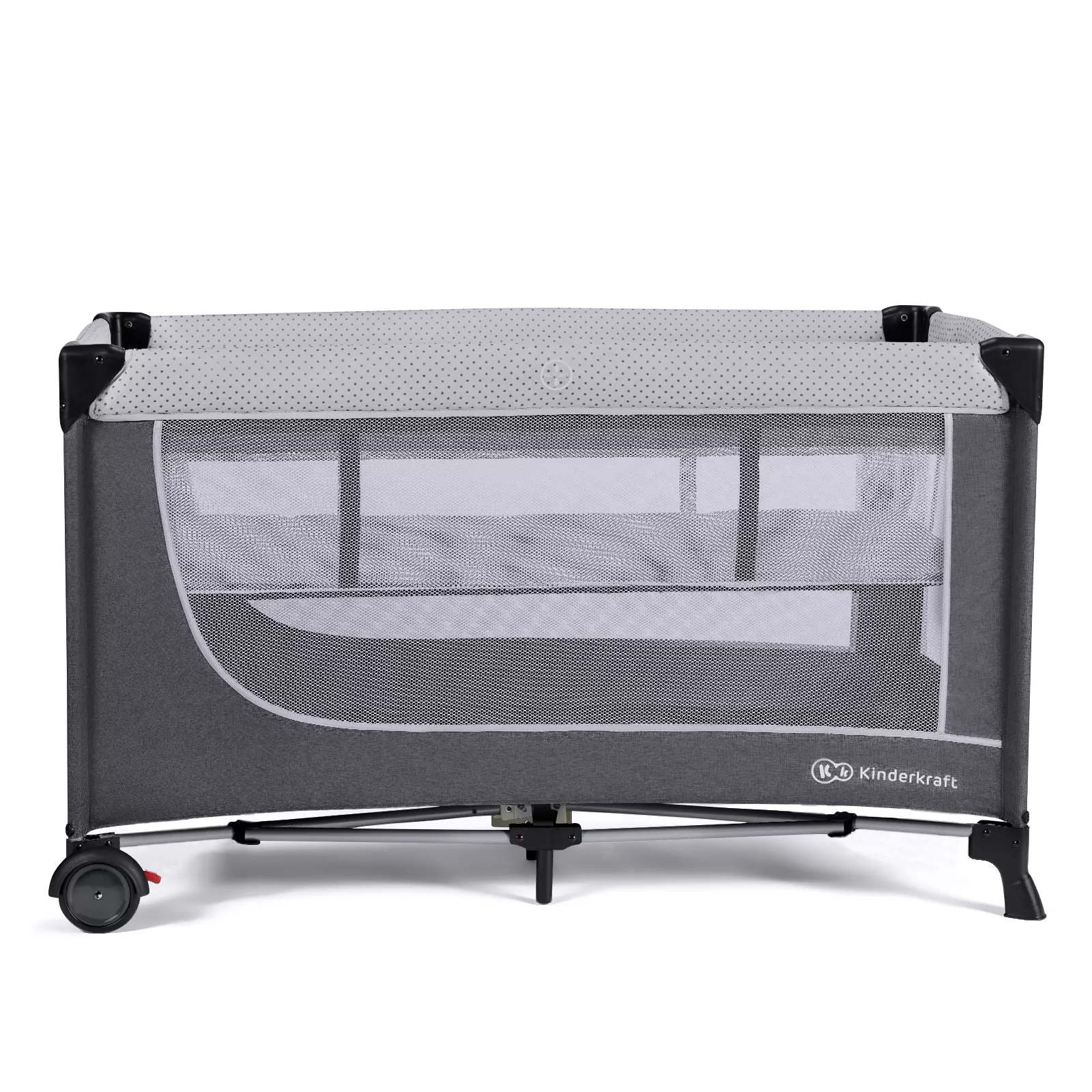 Patut de calatorie kinderkraft leody, cu accesorii, grey, varsta de la 0 luni la 3 ani [2]