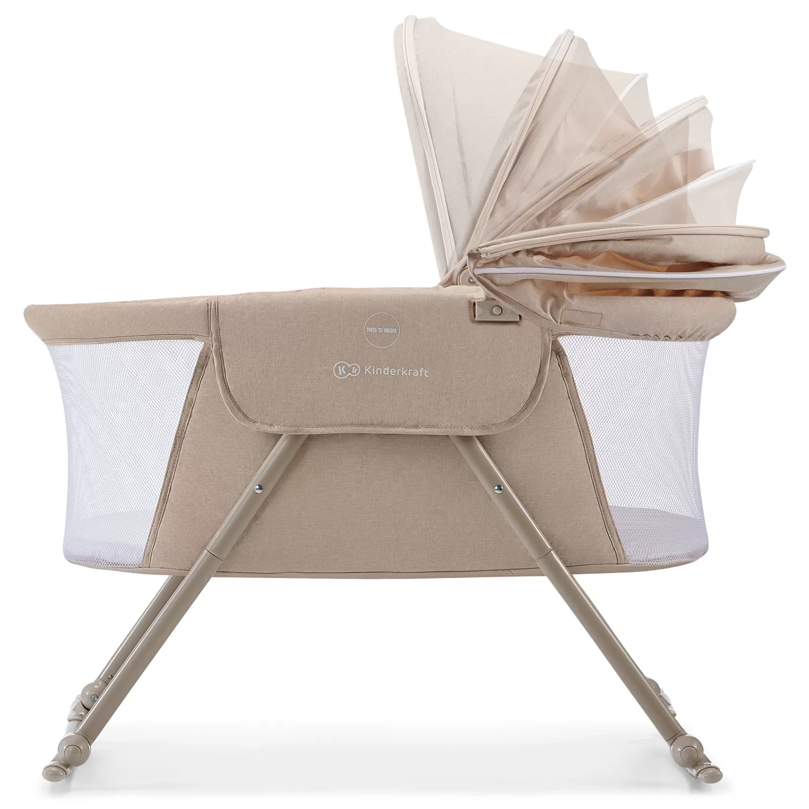 Patut kinderkraft lovi, 3 in 1, beige, varsta de la 0 luni la 9 luni [4]