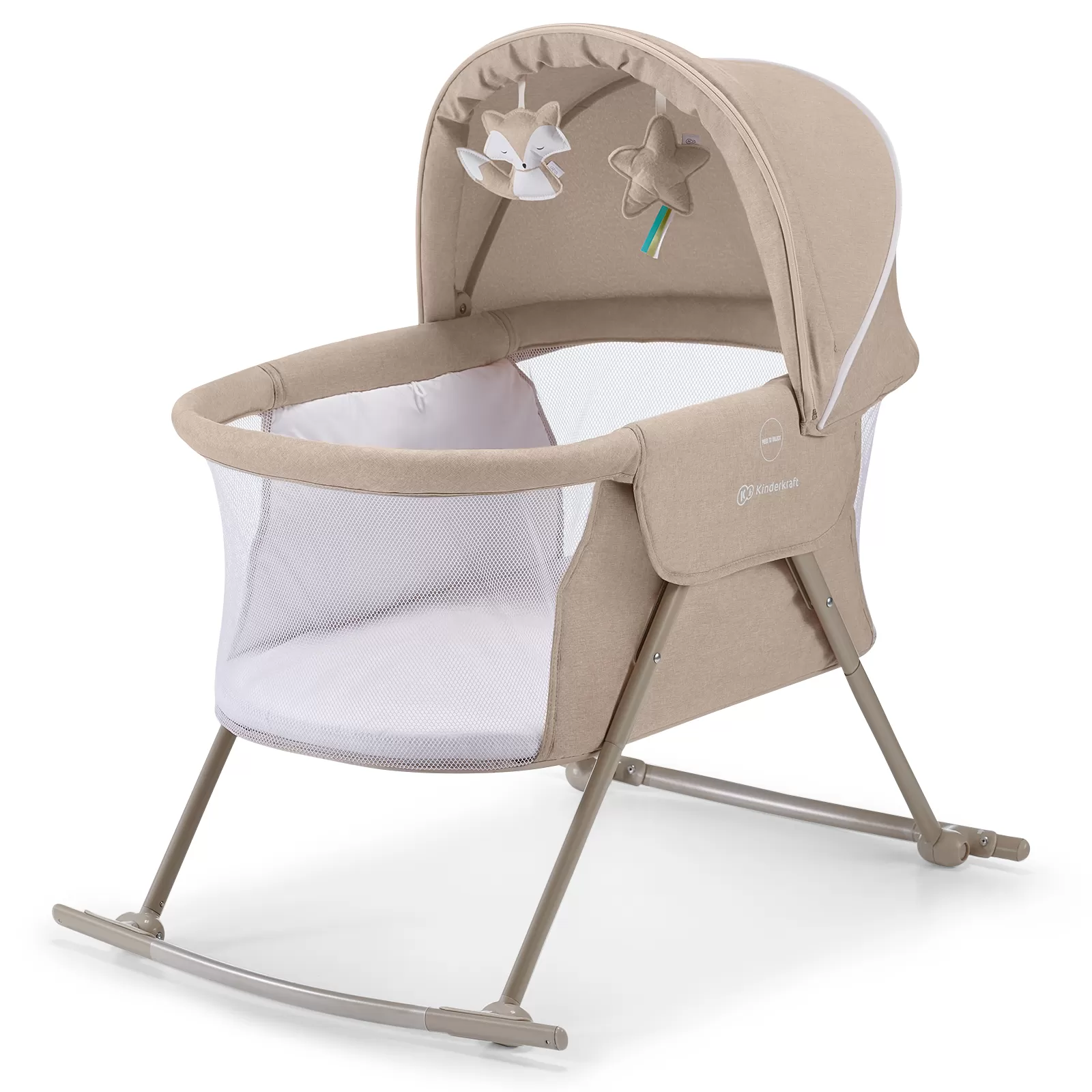 Patut kinderkraft lovi, 3 in 1, beige, varsta de la 0 luni la 9 luni [1]