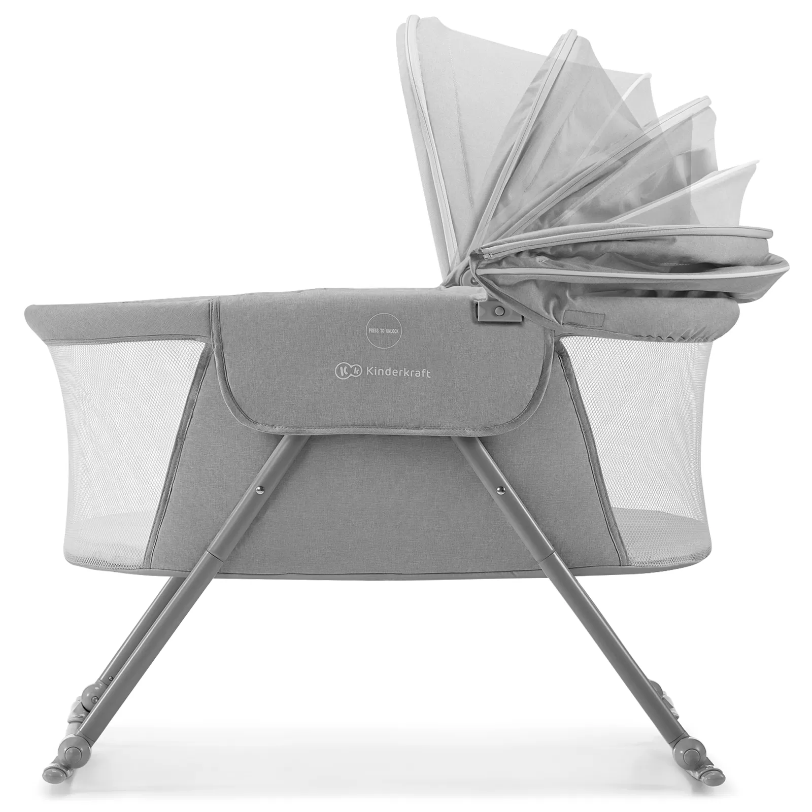 Patut kinderkraft lovi, 3 in 1, grey, varsta de la 0 luni la 9 luni [4]