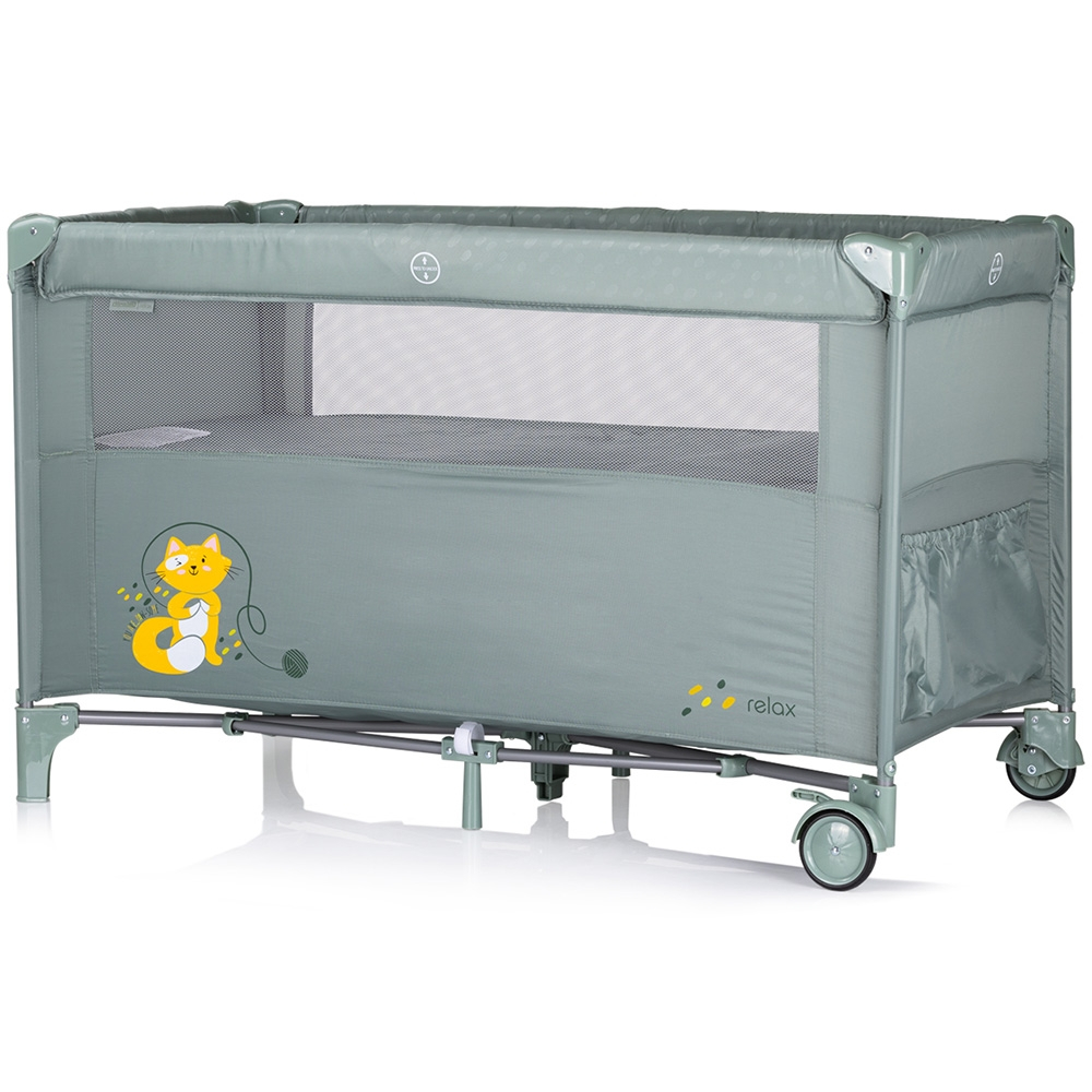 Patut pliabil Chipolino Relax basil cu laterala culisanta [3]