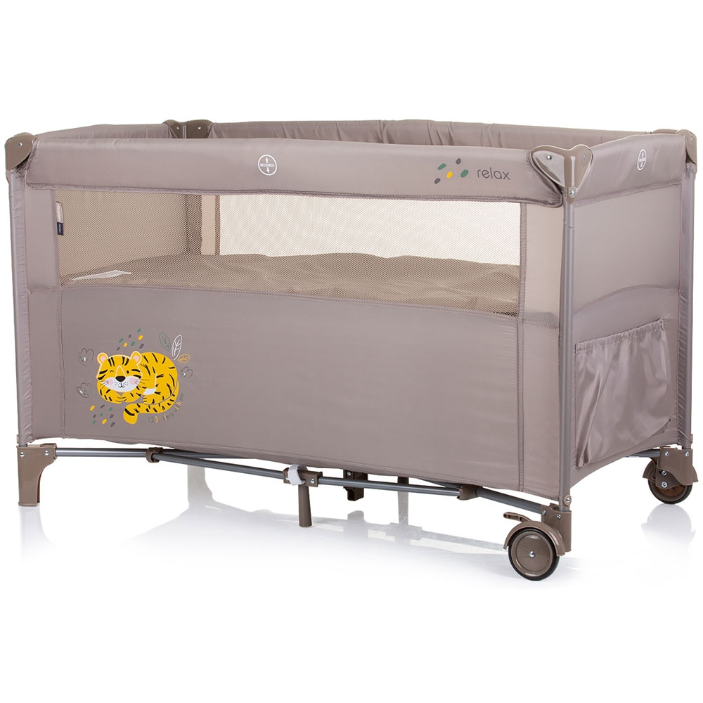 Patut pliabil Chipolino Relax macadamia cu laterala culisanta [3]