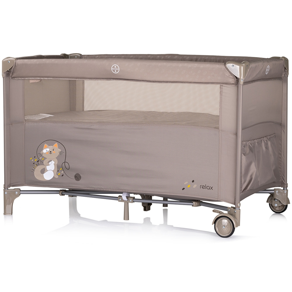 Patut pliabil Chipolino Relax tiramisu cu laterala culisanta [3]