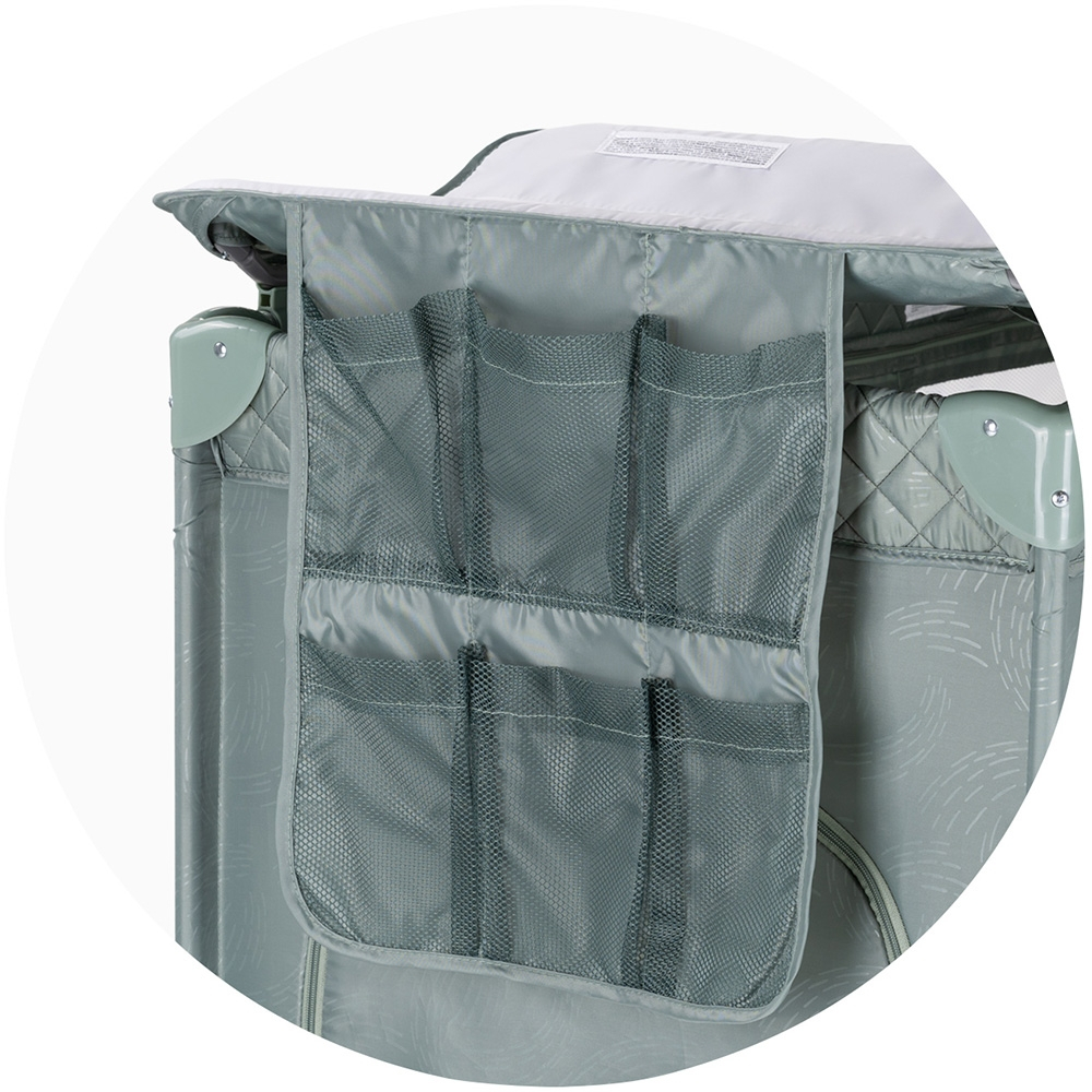 Patut pliabil cu saltea de infasat Chipolino Luna basil [7]