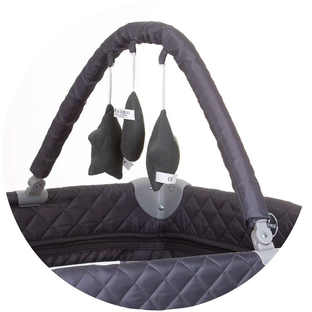 Patut pliabil cu saltea de infasat Chipolino Luna granite [4]