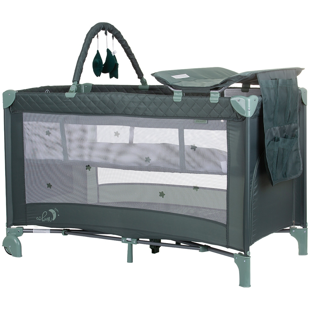Patut pliabil cu saltea de infasat Chipolino Luna pastel green [1]