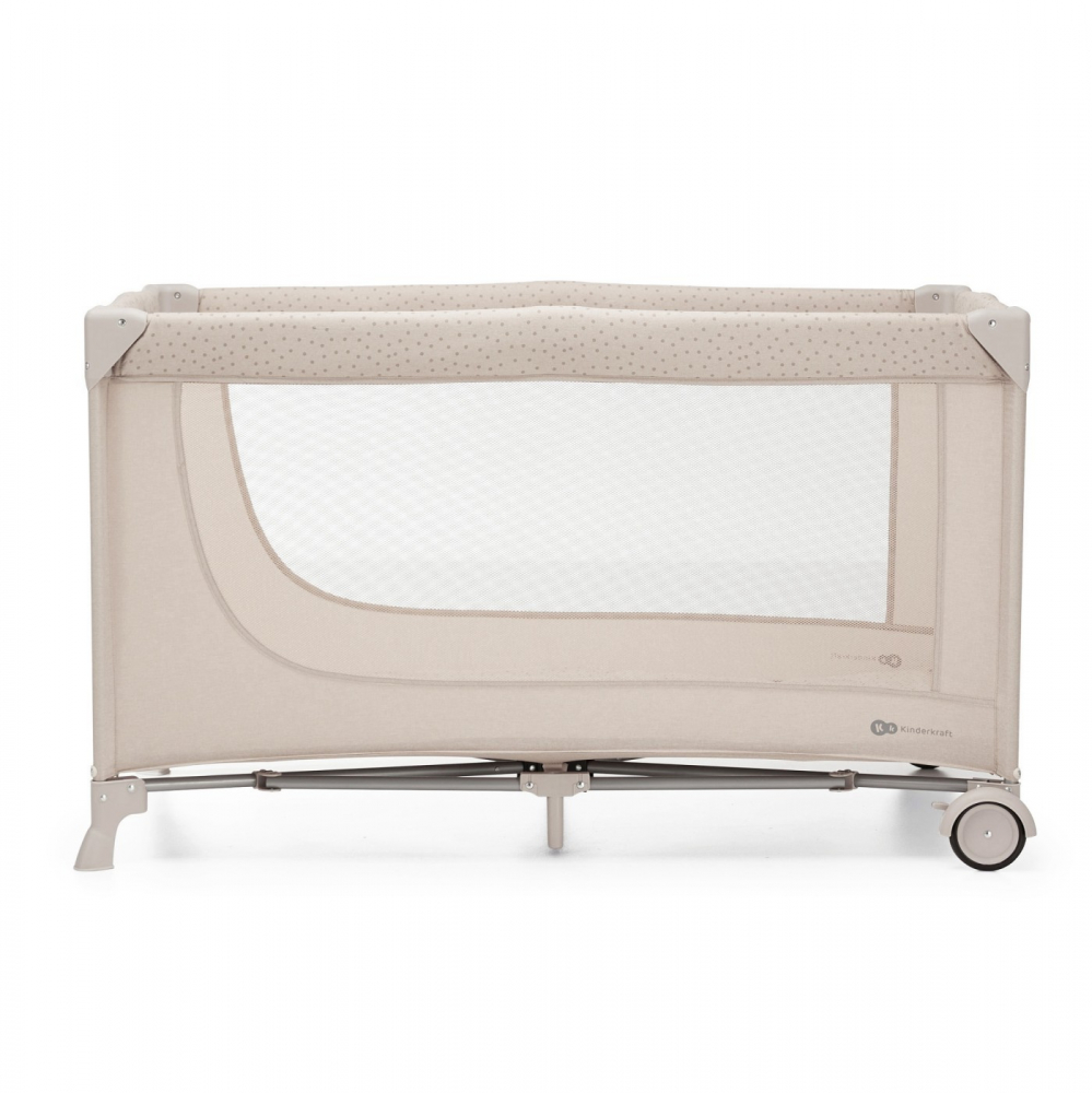 Patut travel kinderkraft joy2, cu accesorii, beige, varsta de la 0 luni la 3 ani [4]