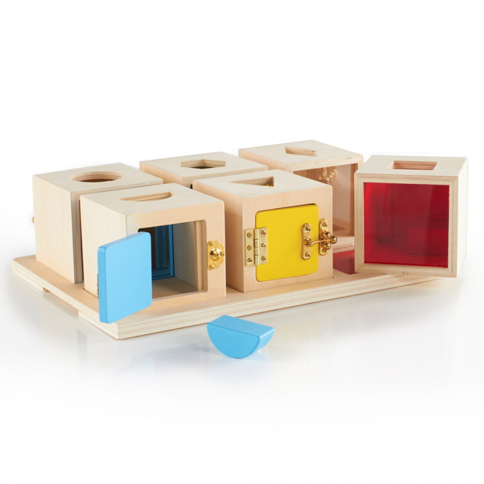 Peekaboo Lock Boxes, cutiute cu incuietori, Guidecraft, 2-5 ani [3]