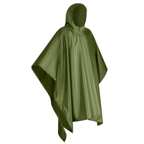 Pelerina de ploaie poncho impermeabila, universala, PVC, verde, 127x100 cm [2]