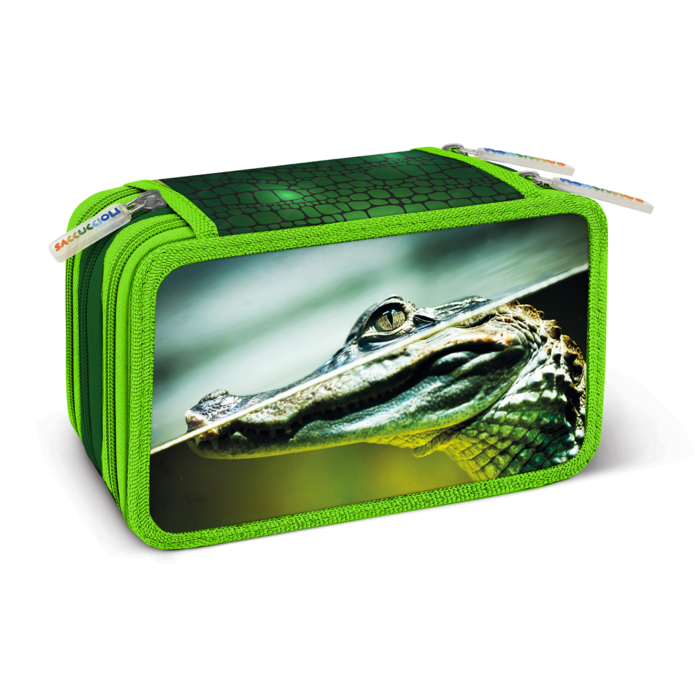 Penar echipat - Animale cu 3 fermoare (18 markere si 18 creioane colorate) - 13 x 20 x 6.5 cm (12 buc/display), copii varsta 3 ani+,6 ani+,8 ani+ [7]