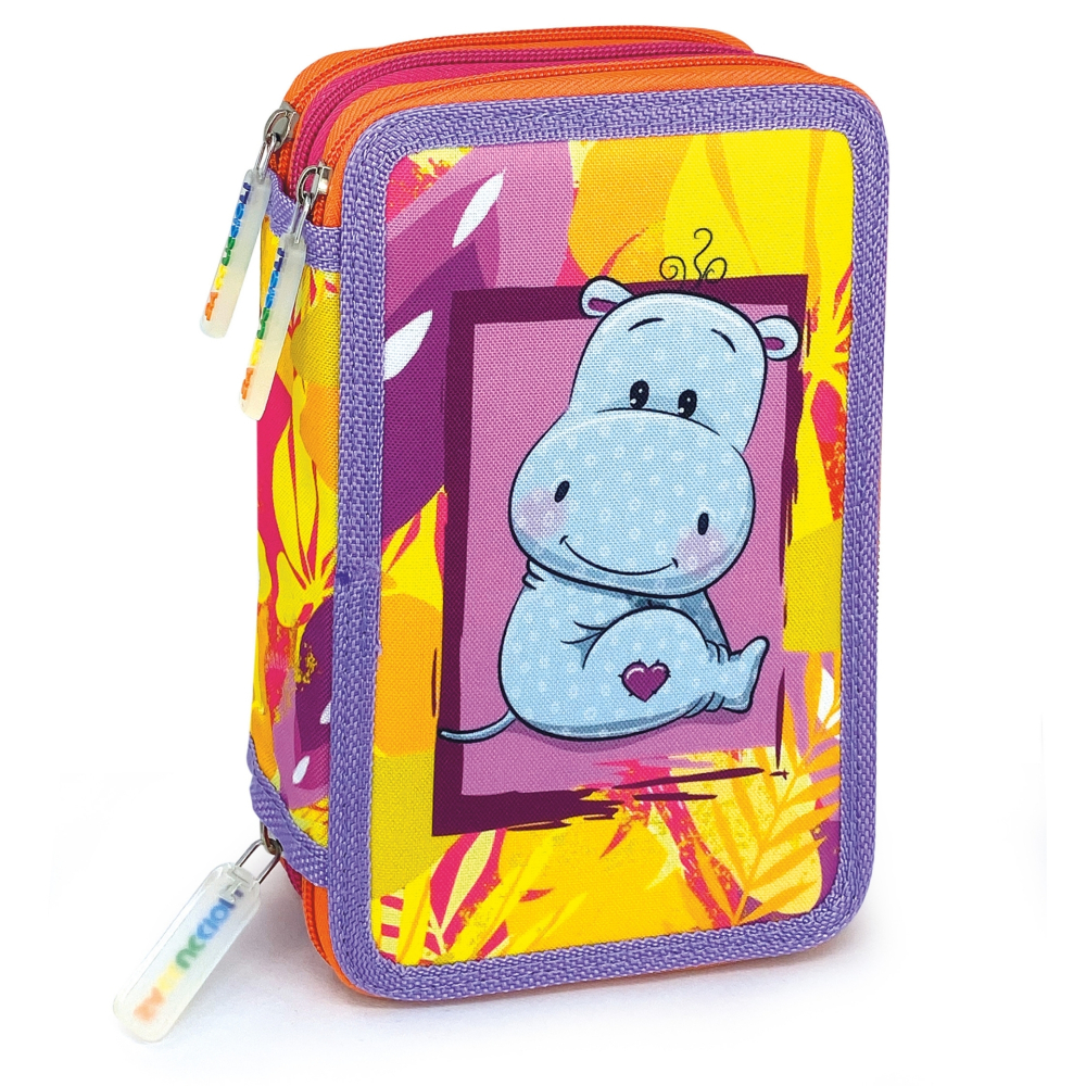 Penar echipat - Colectia Puppies cu 3 fermoare (18 markere si 18 creioane colorate) - 13 x 20 x 6.5 cm (12buc/display), copii varsta 3 ani+,6 ani+,8 ani+ [3]