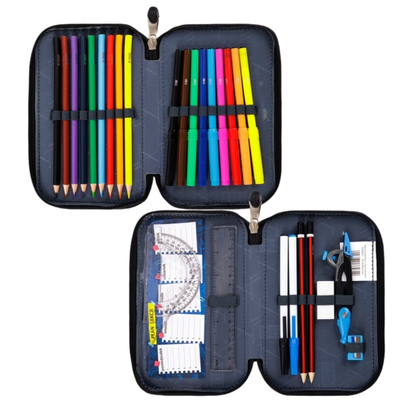 Penar echipat St.Majewski St.Right Neon Football, 2 fermoare, negru cu bleu, 27 piese [2]