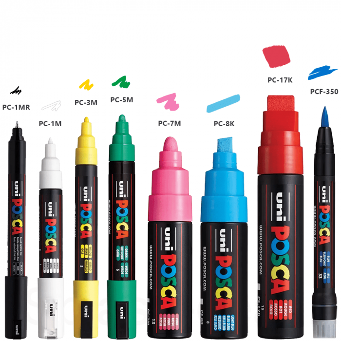 Penar Posca Echipat cu Carioci Posca Set 16 buc - Micostore.ro [4]