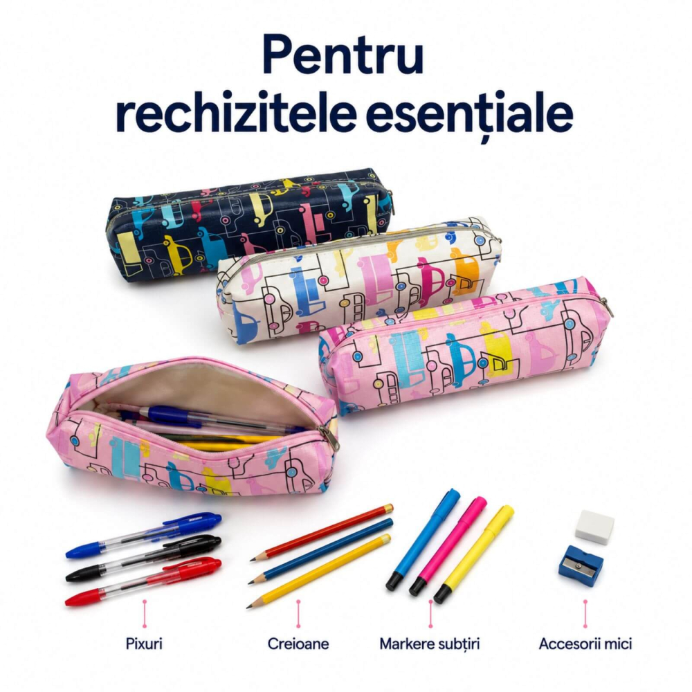 Penar Compact cu Fermoar, 20 x 5 cm, Usor de Curatat [2]