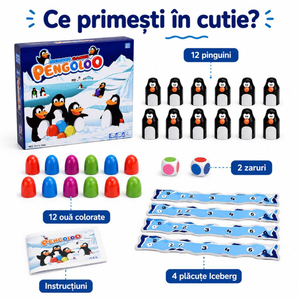 PENGOLOO Joc de Memorie cu Pinguini, 4 Ani+ [6]