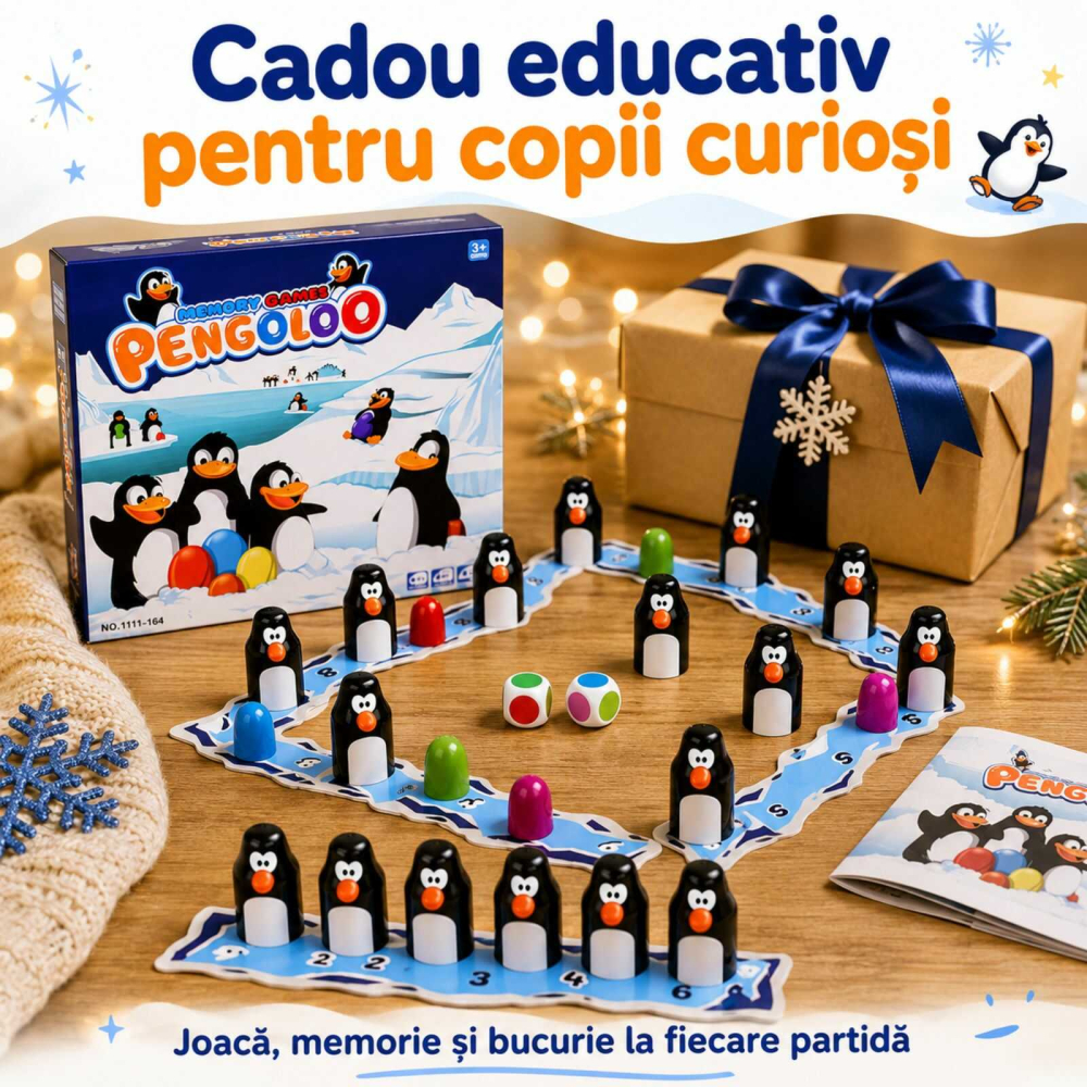 PENGOLOO Joc de Memorie cu Pinguini, 4 Ani+ [8]