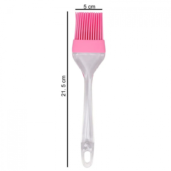 Pensula silicon pentru gatit, 21 cm, Roz - Micostore.ro [3]