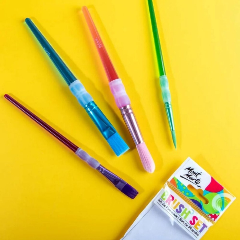 Pensula Mont Marte MMKC0221, diferite varfuri, pentru acuarele, set 4 bucata [2]