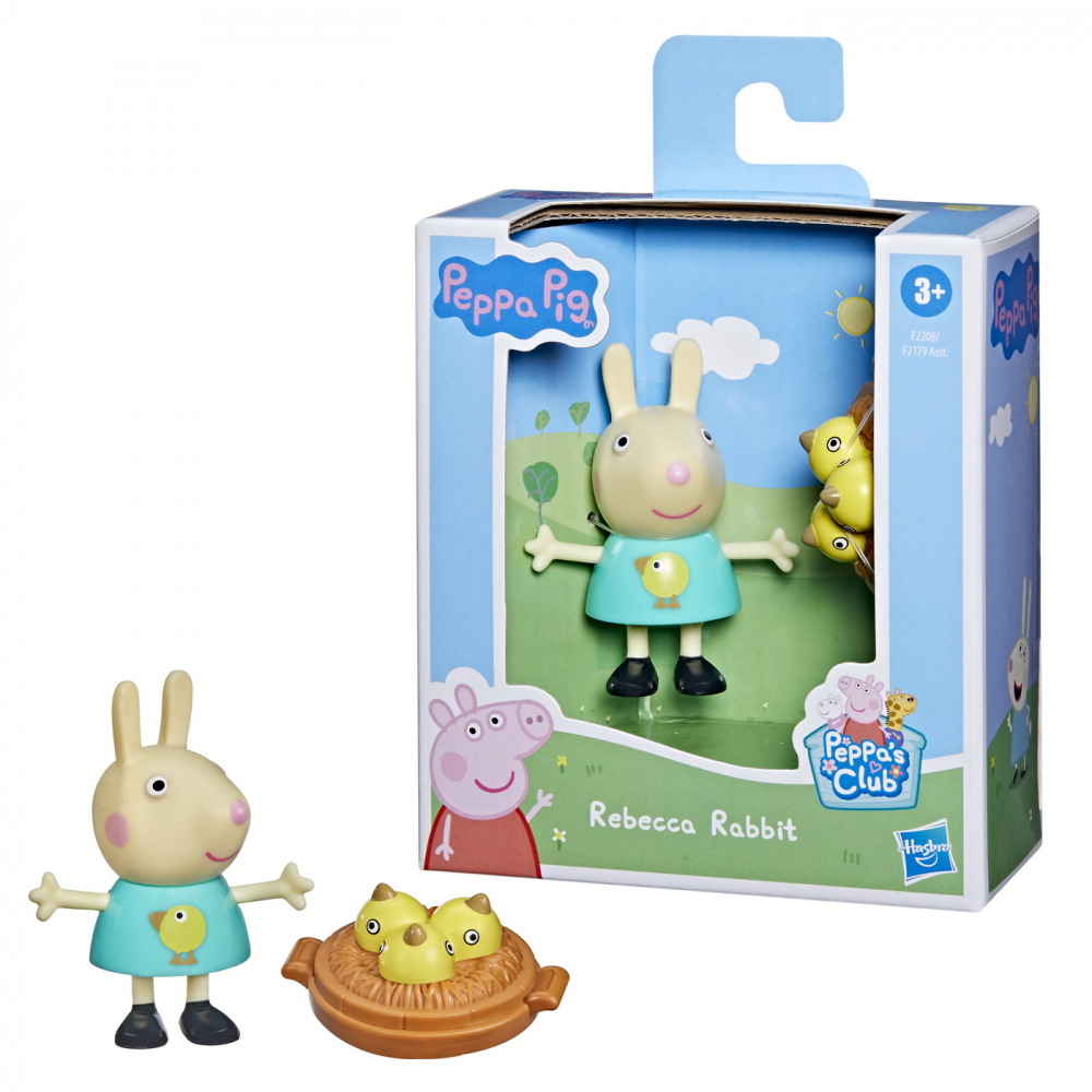 Peppa pig figurina prietenii amuzanti iepurasul rebecca 7cm, varsta de la 3 ani la 7 ani [3]
