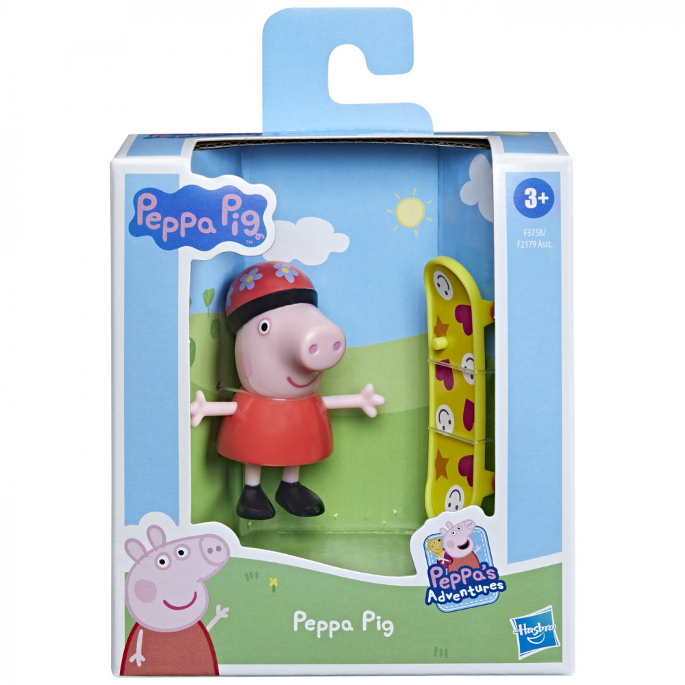 Peppa pig figurina prietenii amuzanti peppa pig cu skateboard 7cm, varsta de la 3 ani la 7 ani [1]