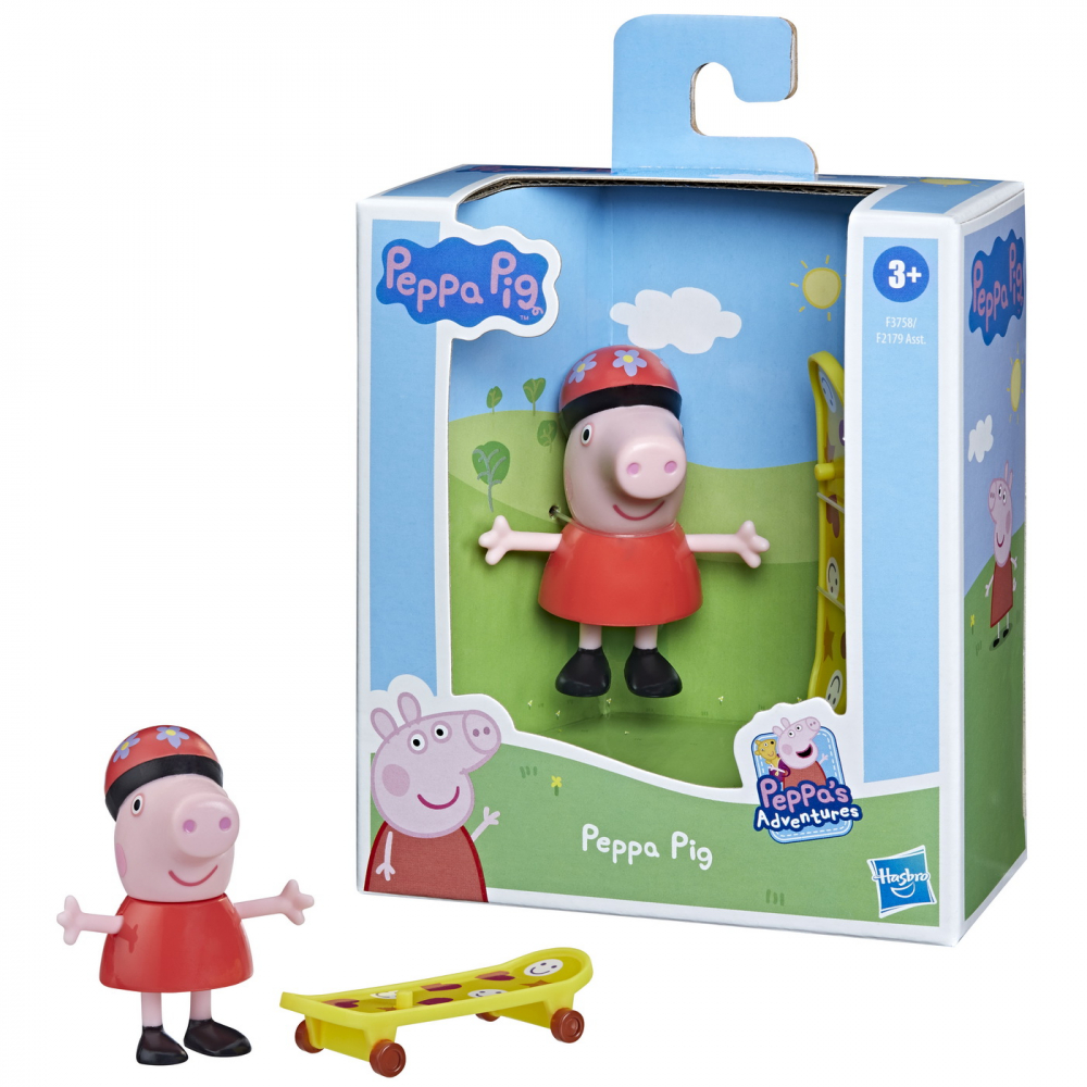 Peppa pig figurina prietenii amuzanti peppa pig cu skateboard 7cm, varsta de la 3 ani la 7 ani [4]