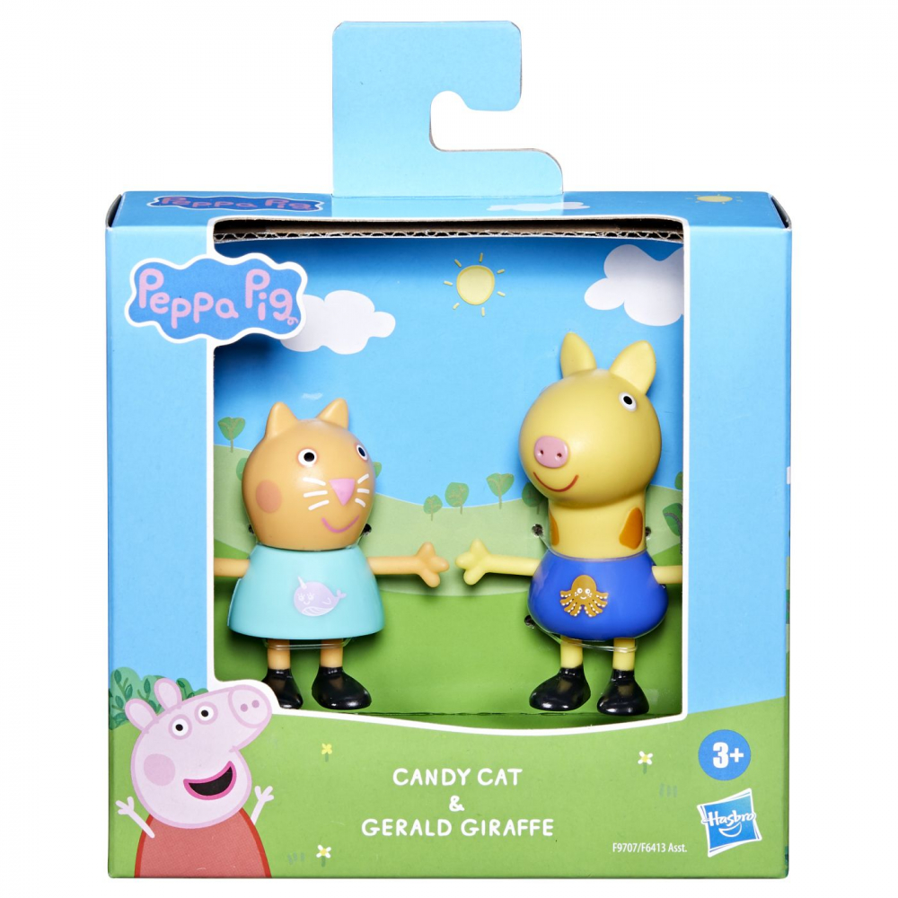 Peppa pig prieteni buni set 2 figurine pisica candy si girafa gerald, varsta de la 3 ani la 6 ani [1]