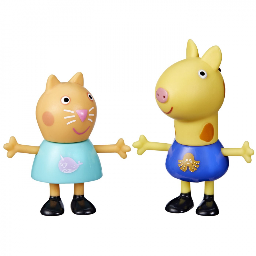 Peppa pig prieteni buni set 2 figurine pisica candy si girafa gerald, varsta de la 3 ani la 6 ani [2]