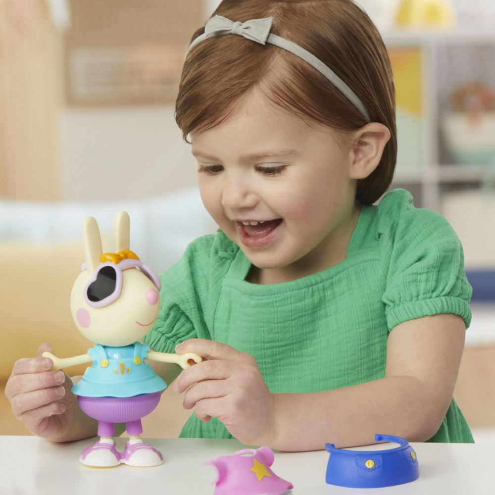 peppa pig set figurina si accesorii vestimentare iepurasul rebecca 15cm, varsta de la 3 ani la 6 ani [7]