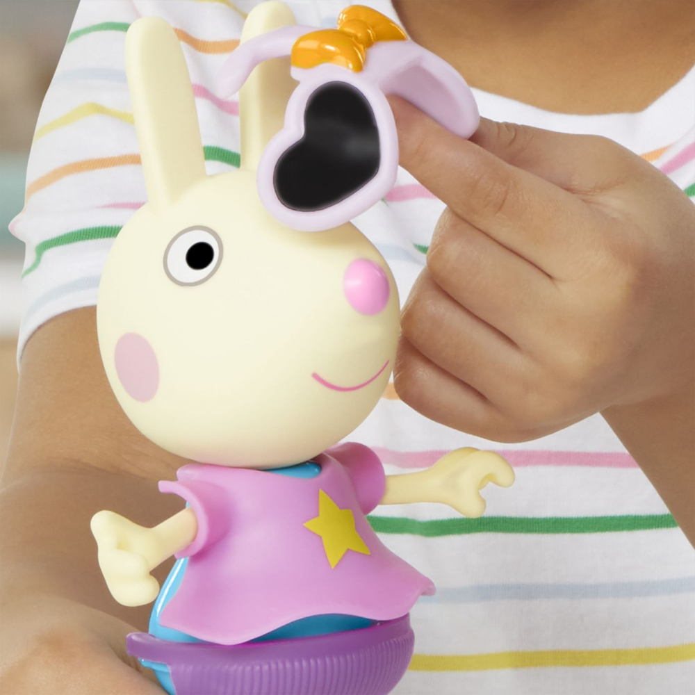 peppa pig set figurina si accesorii vestimentare iepurasul rebecca 15cm, varsta de la 3 ani la 6 ani [4]