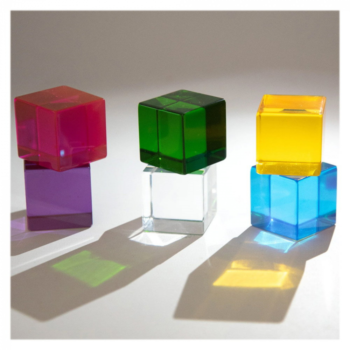Perception Cubes, cuburi translucide, 8 piese, TickiT, 1-7 ani [5]