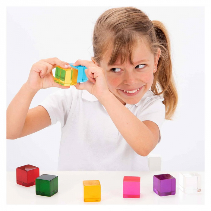 Perception Cubes, cuburi translucide, 8 piese, TickiT, 1-7 ani [2]
