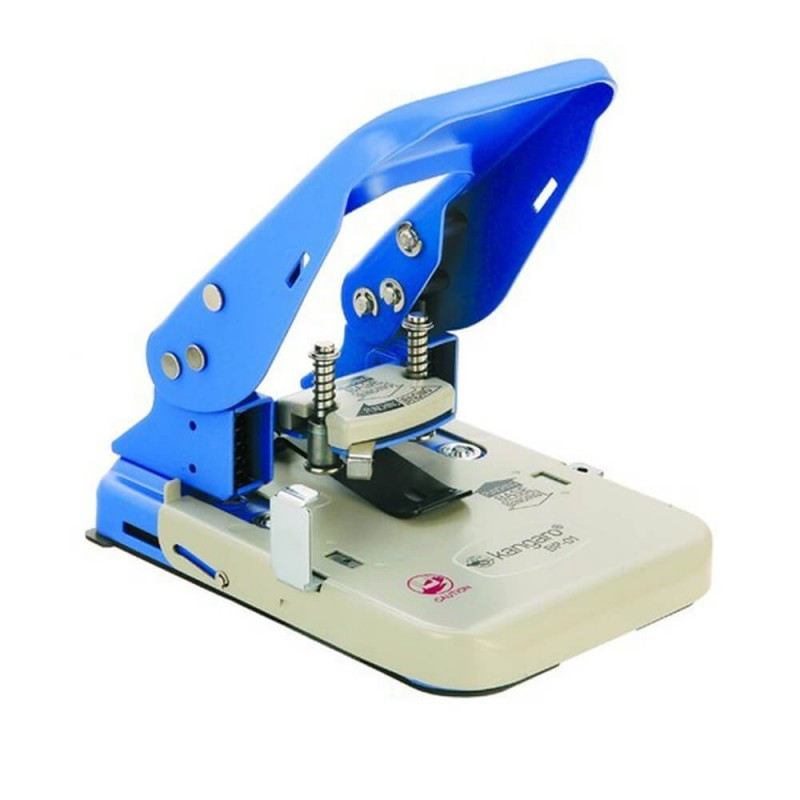 Perforator Kangaro BP-01, 30 coli, 2 orificii, aplicare nituri, metalic, albastru/bej, + 100 nituri [2]