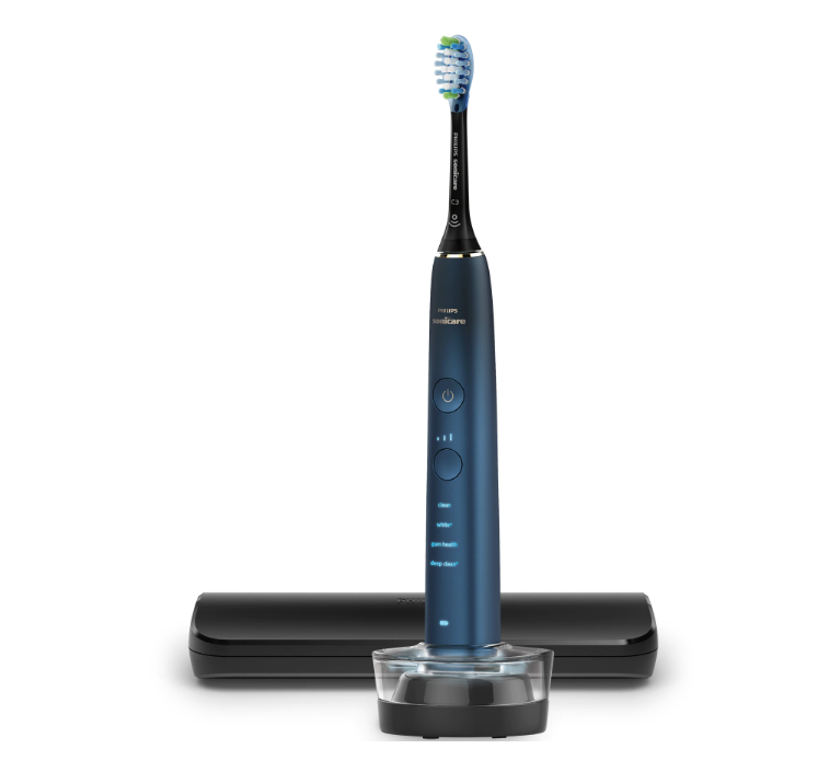 Periuta de dinti electrica philips sonicare diamondclean 9000 hx9911/88, 62000 miscari/min, 4 moduri de curatare, 3 nivele intensitate, senzor presiune, functia brushsync, aplicatie sonicare, wireless [2]