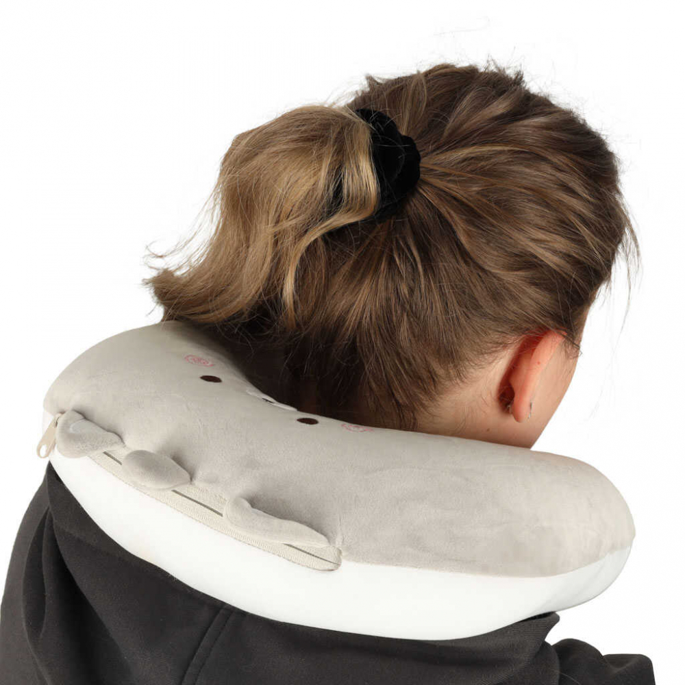 Perna Calatorie 2 in 1 cu Jucarie Plus Pisica, Ergonomica, Pentru Copii, Somn si Relaxare [2]