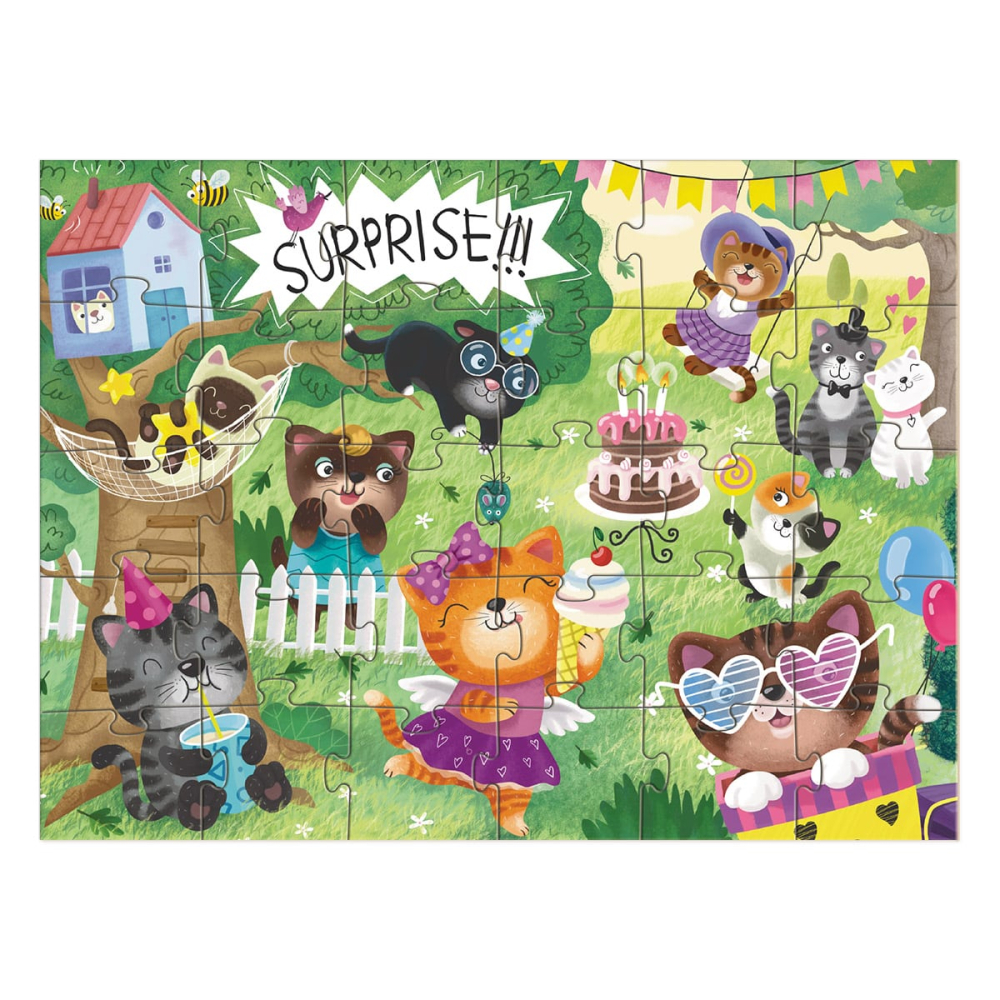Petrecerea pisicutelor, puzzle cu 30 de piese, copii varsta 3-7 ani [2]